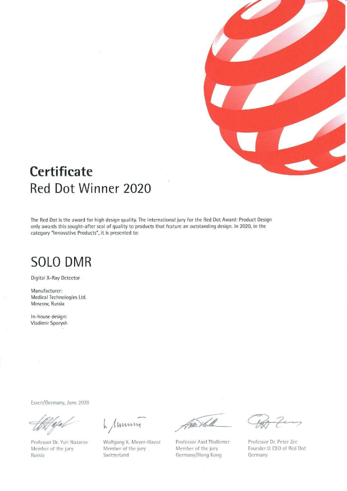 Детектор «СОЛО ДМ-МТ» — победитель Red Dot Award: Product Design 2020